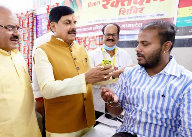 रक्तदान है जीवन का सबसे बड़ा दान : मुख्यमंत्री डॉ. यादव